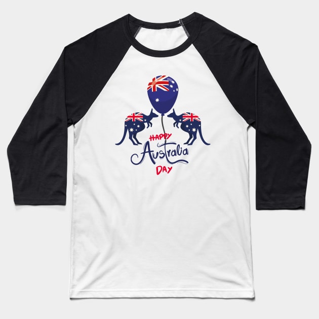 Australia day Baseball T-Shirt by Shop-now-4-U 